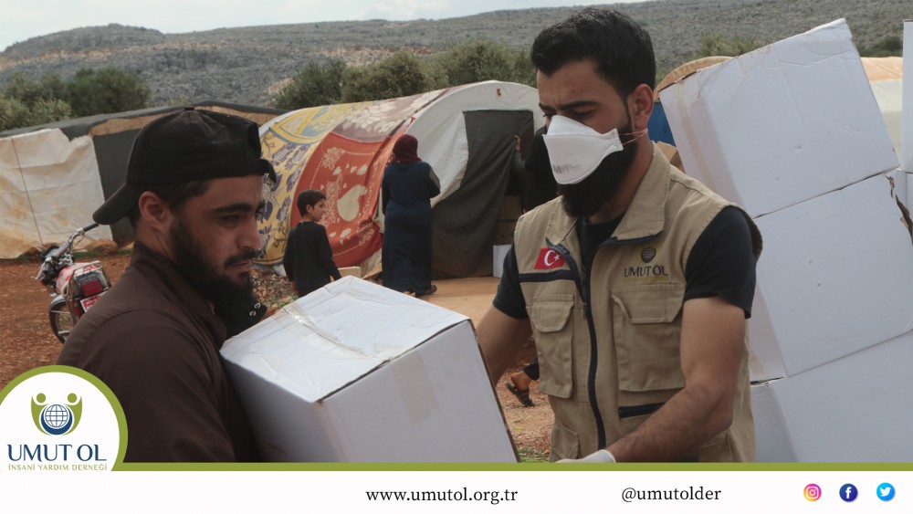 Umut Ol İnsani Yardım Derneği Suriye'de İhtiyaç Sahiplerine Ramazan Kumanyası Dağıttı.